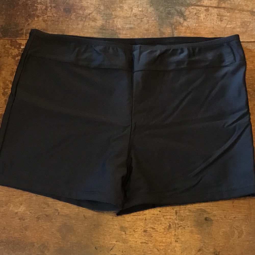 0207 Classic Black Women's Swim Shorts; EUC size M